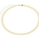 Choker Setas Lisas Banhado em Ouro 18K