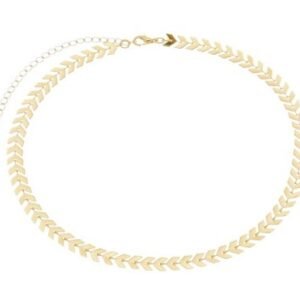 Choker Setas Lisas Banhado em Ouro 18K