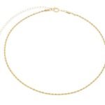Choker Corrente Torcida Brilhante Banhado em Ouro 18K
