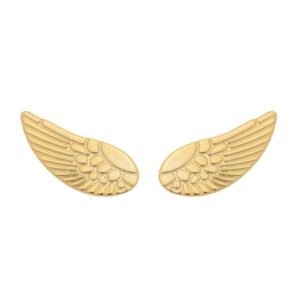 Brinco Asa Desenhada Banhado em Ouro 18K