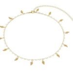 Choker Penas Banhado em Ouro 18K