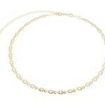 Choker Mini Chapas com Cruz Banhado em Ouro 18K