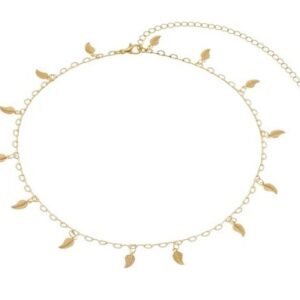 Choker Penas Banhado em Ouro 18K