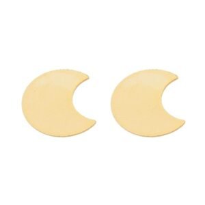 Brinco Lua Lisa Banhado em Ouro 18K