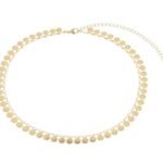 Choker Varal de Pequenos Círculos Detalhados Banhado em Ouro 18K