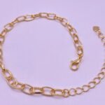Pulseira Elos Ovais Interligados Banhada em Ouro 18K